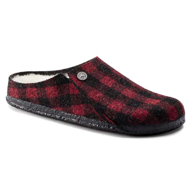 Birkenstock Zermatt Shearling Plaid Red