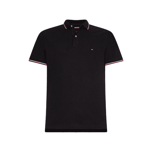 Tommy Hilfiger Core Tommy Tipped Slim Polo Black