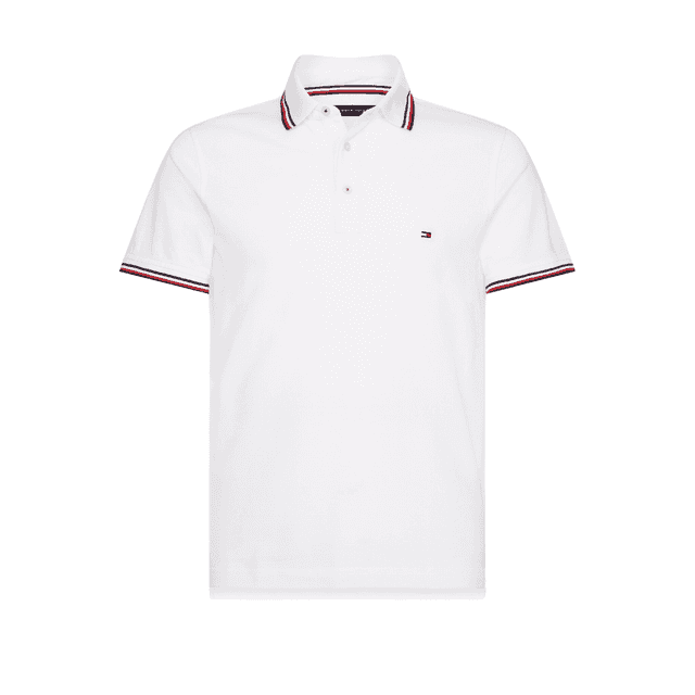 Tommy Hilfiger Core Tommy Tipped Slim Polo White