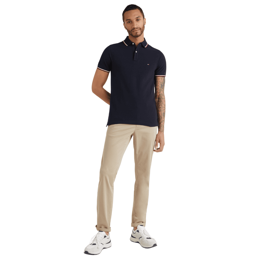 Tommy Hilfiger Core Tommy Tipped Slim Polo Desert Sky