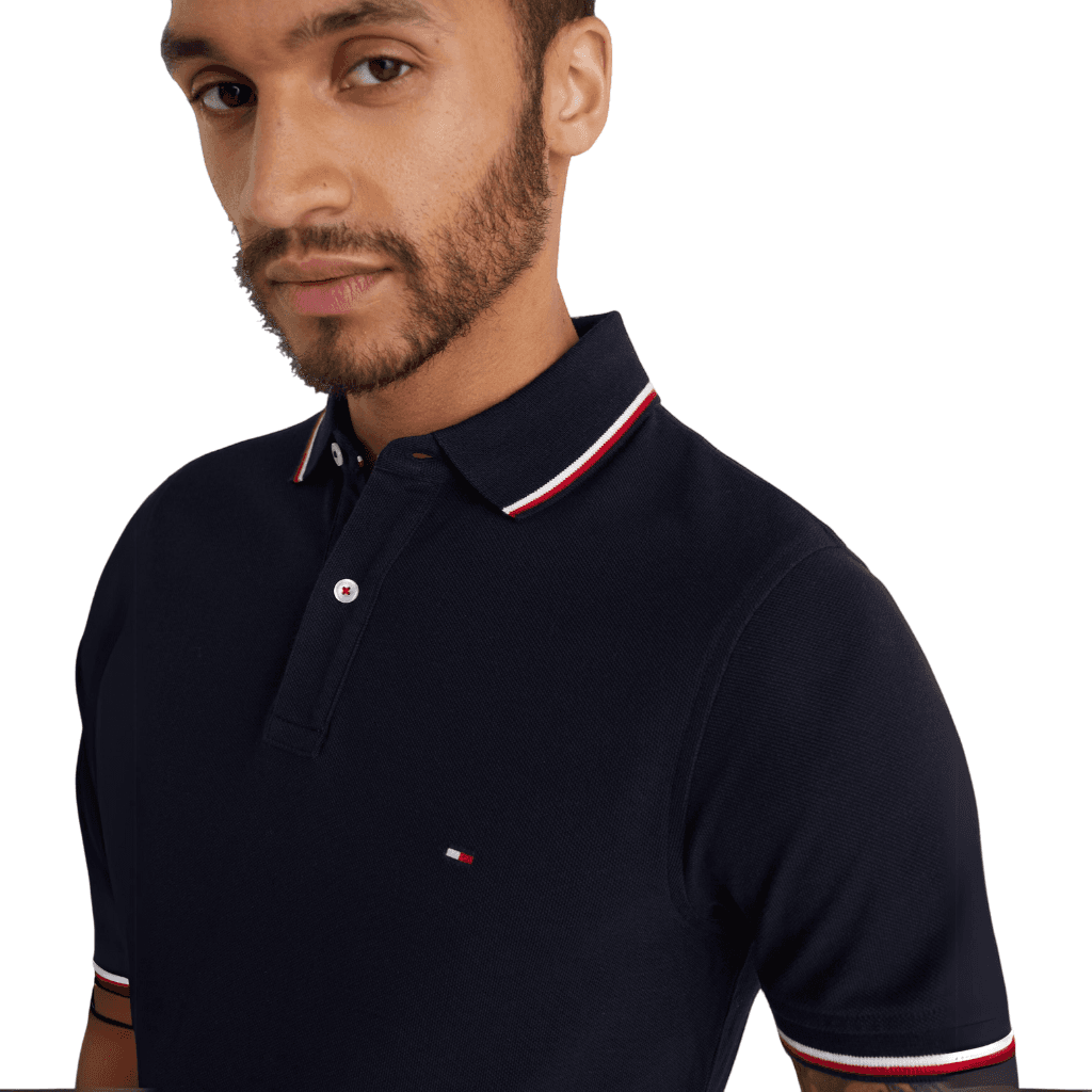 Tommy Hilfiger Core Tommy Tipped Slim Polo Desert Sky