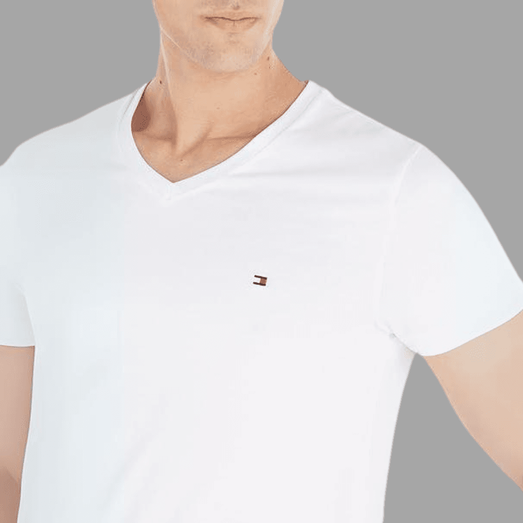 Tommy Hilfiger Core Stretch Slim V-NK Tee White