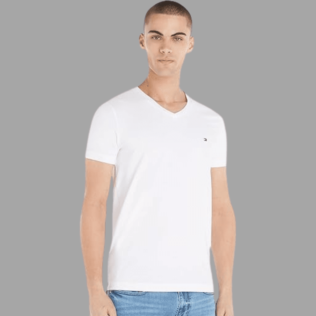 Tommy Hilfiger Core Stretch Slim V-NK Tee White