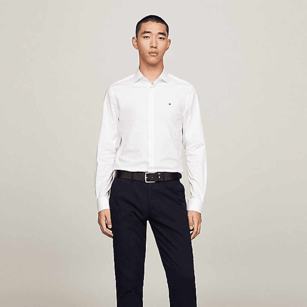 Tommy Hilfiger Core CL Flex Poplin SF Shirt Bright White