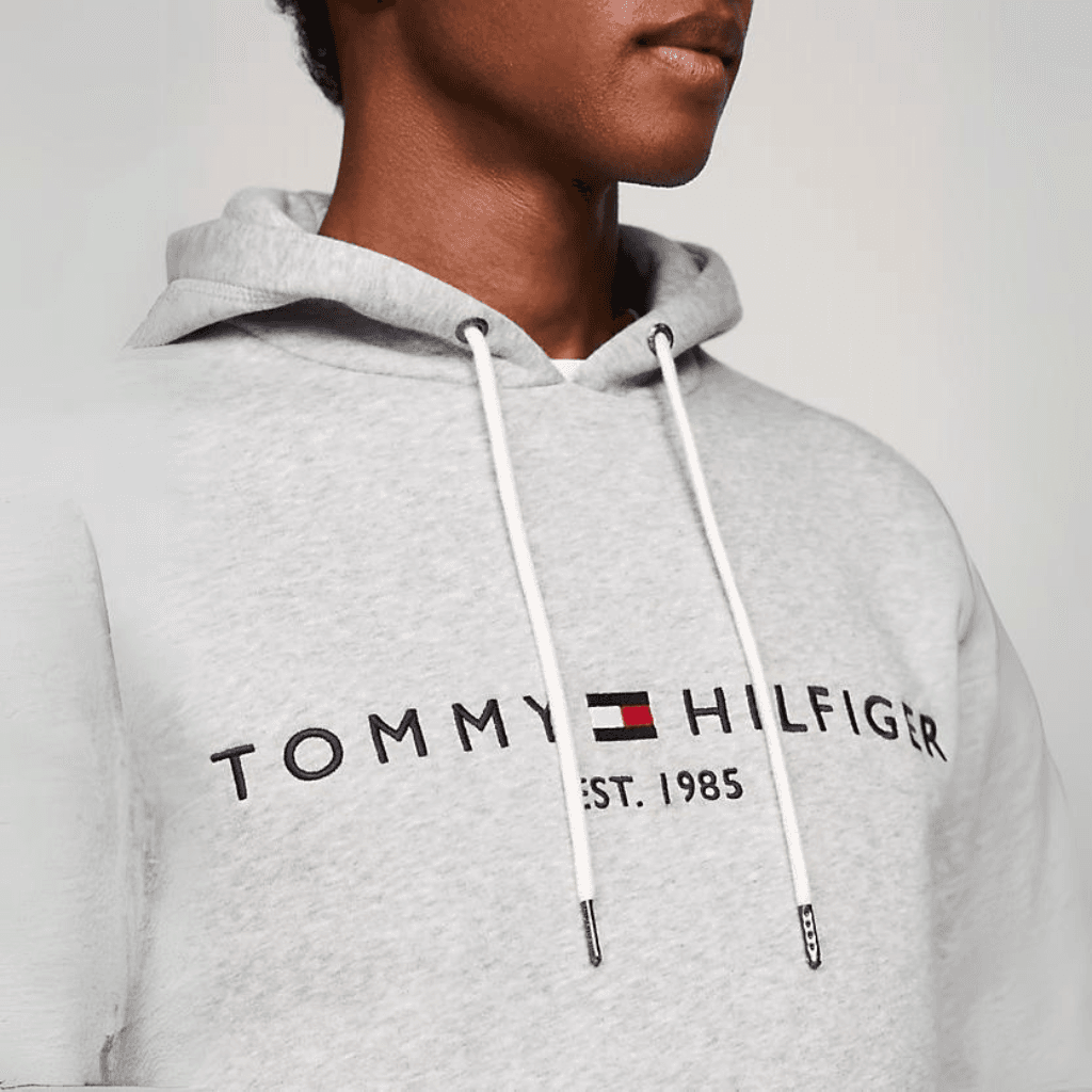 Tommy Hilfiger Core Tommy Logo Hoody Cloud Heather