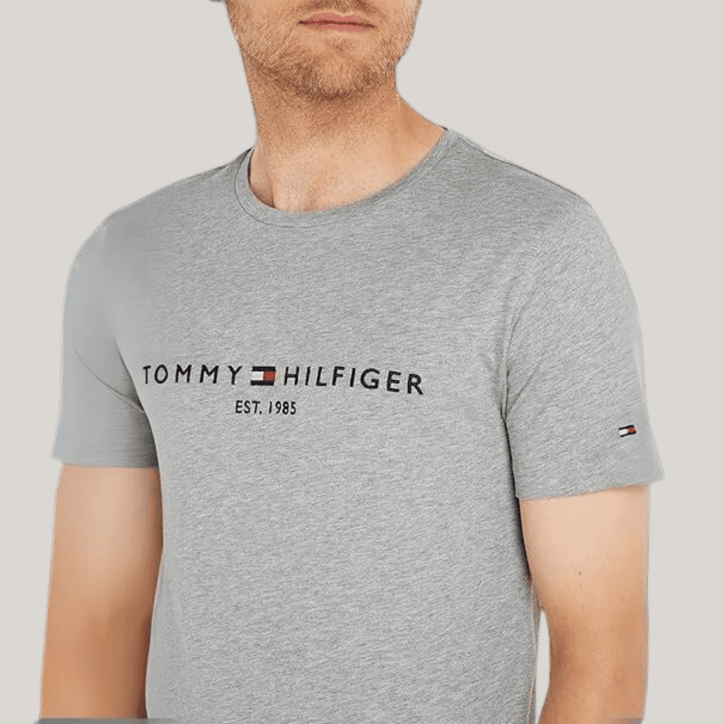 Tommy Hilfiger Core Tommy Logo Tee Cloud Heather