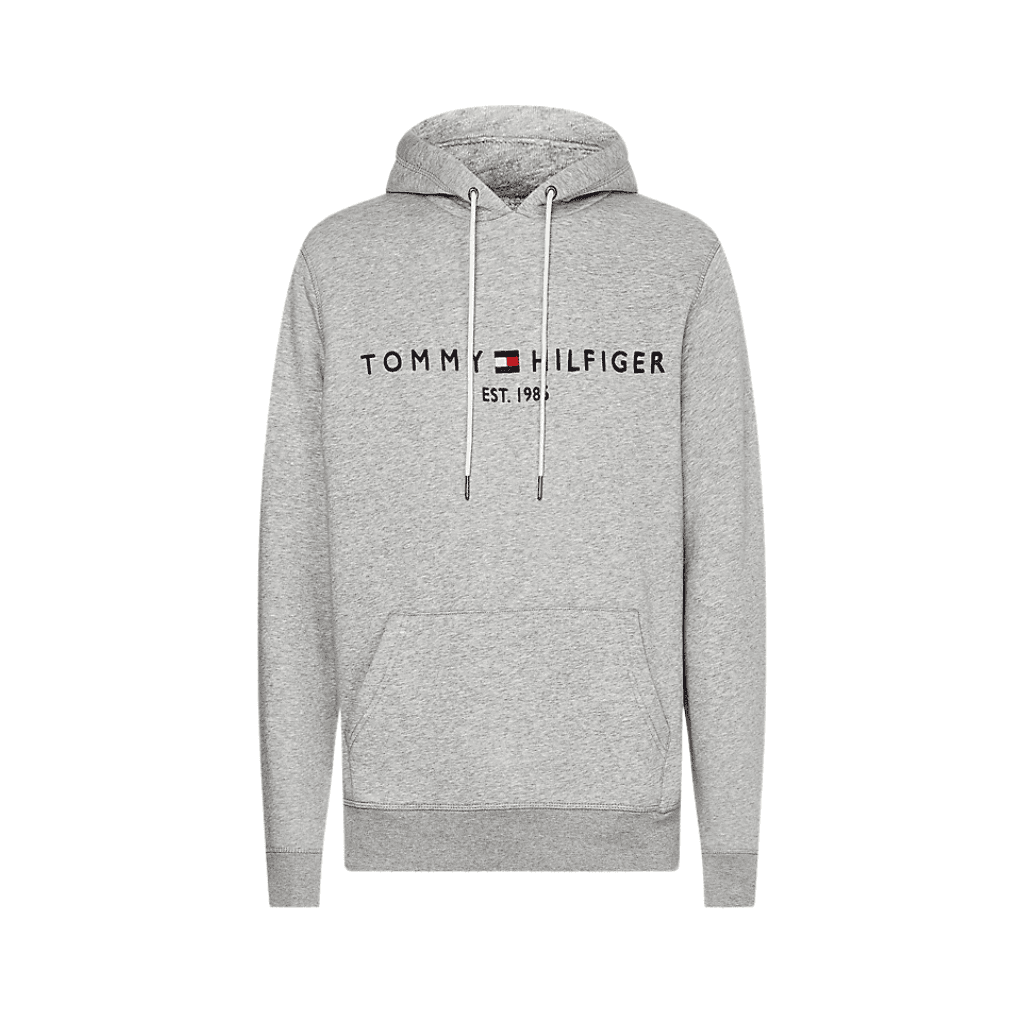 Tommy Hilfiger Core Tommy Logo Hoody Cloud Heather