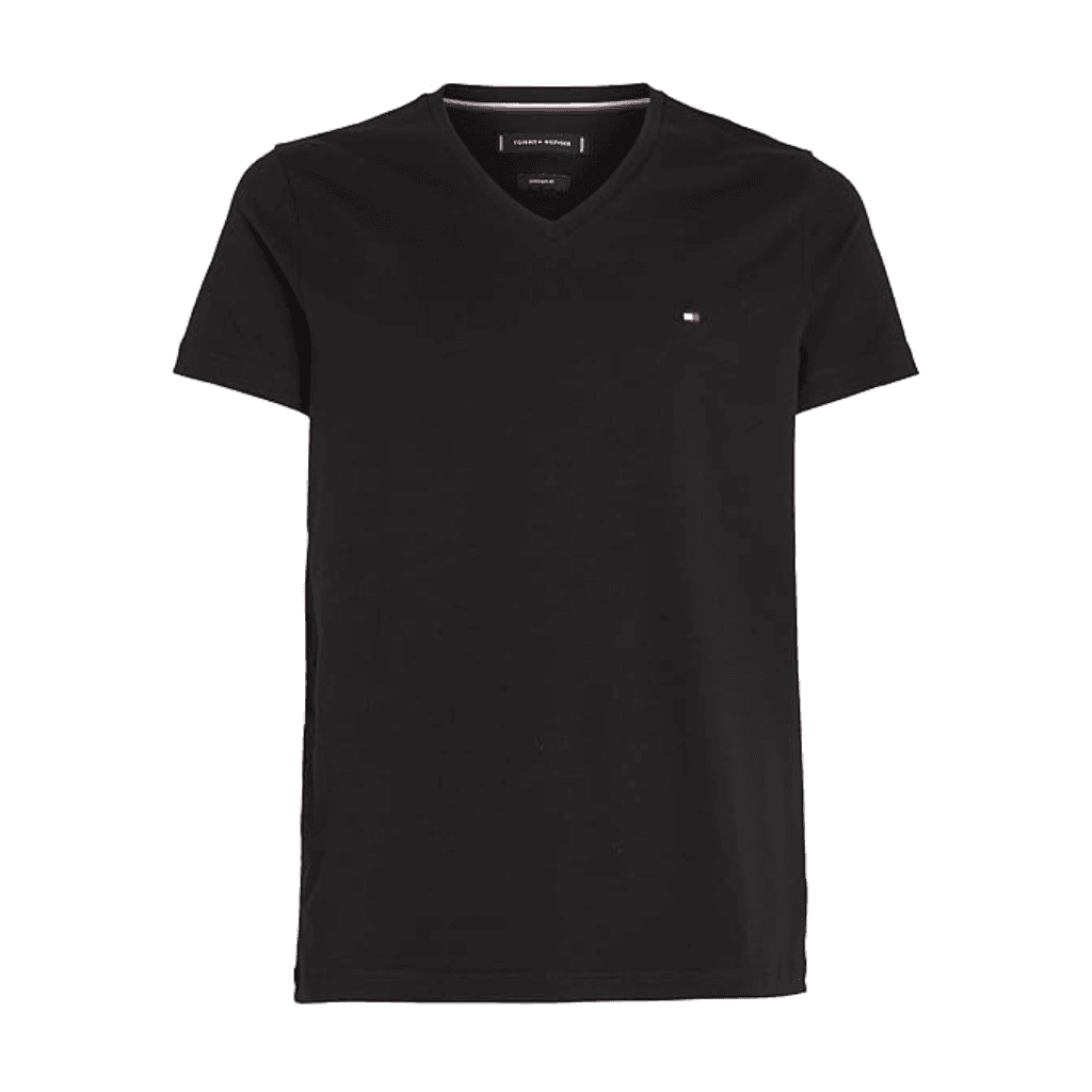 Tommy Hilfiger Core Stretch Slim V-NK Tee Black swatch