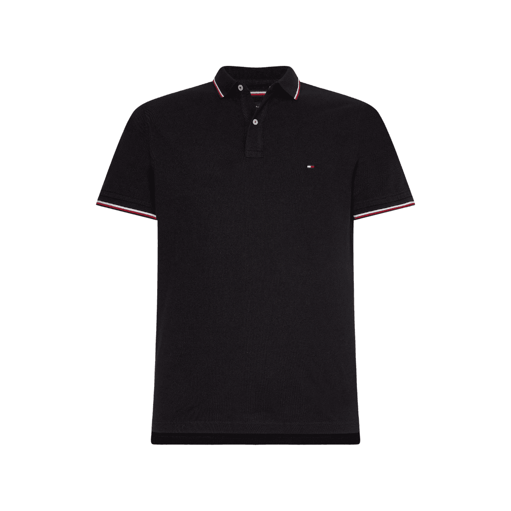 Tommy Hilfiger Core Tommy Tipped Slim Polo Black