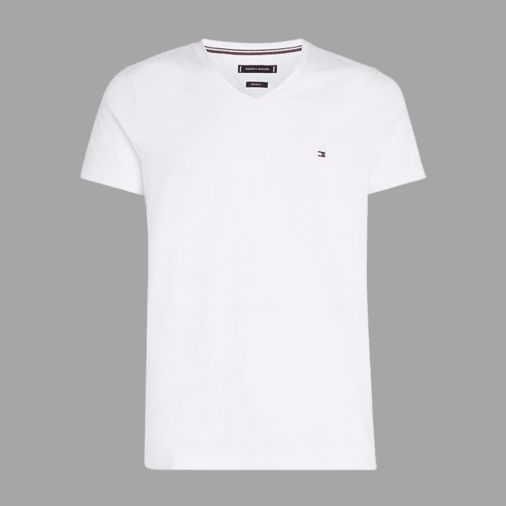 Tommy Hilfiger Core Stretch Slim V-NK Tee White