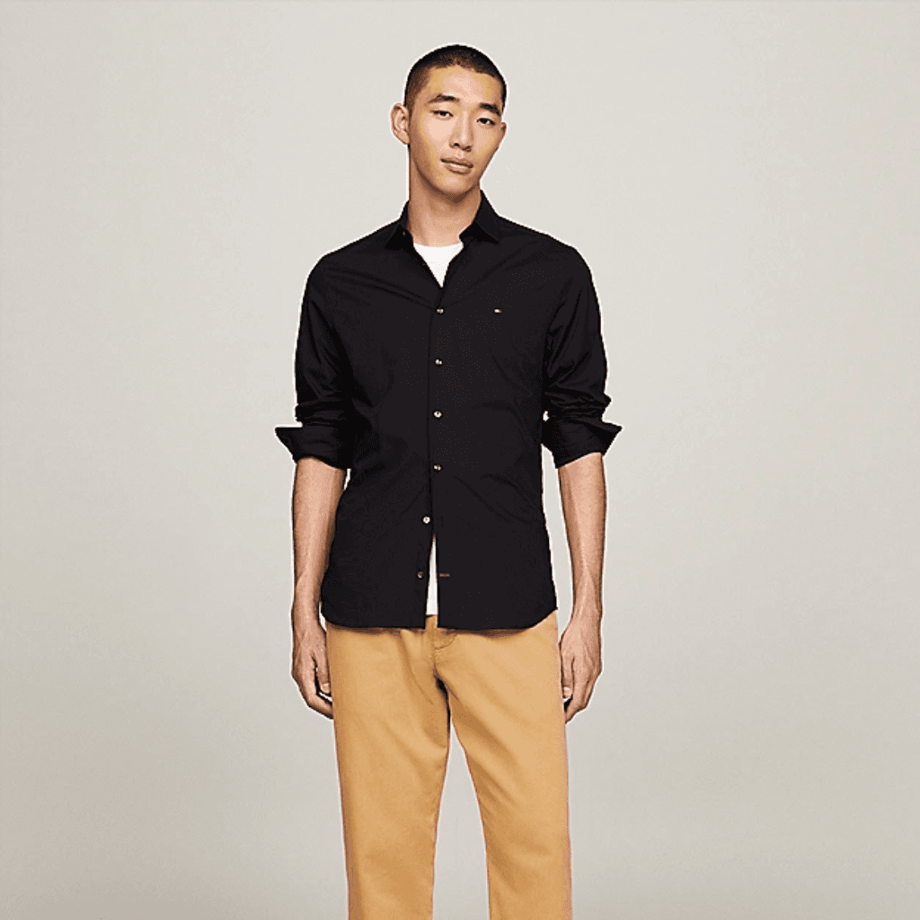 Tommy Hilfiger Core CL Flex Poplin SF Shirt Black