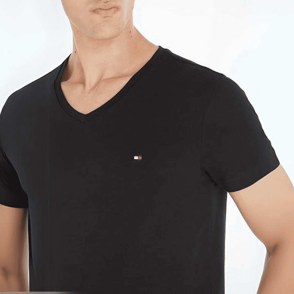 Tommy Hilfiger Core Stretch Slim V-NK Tee Black