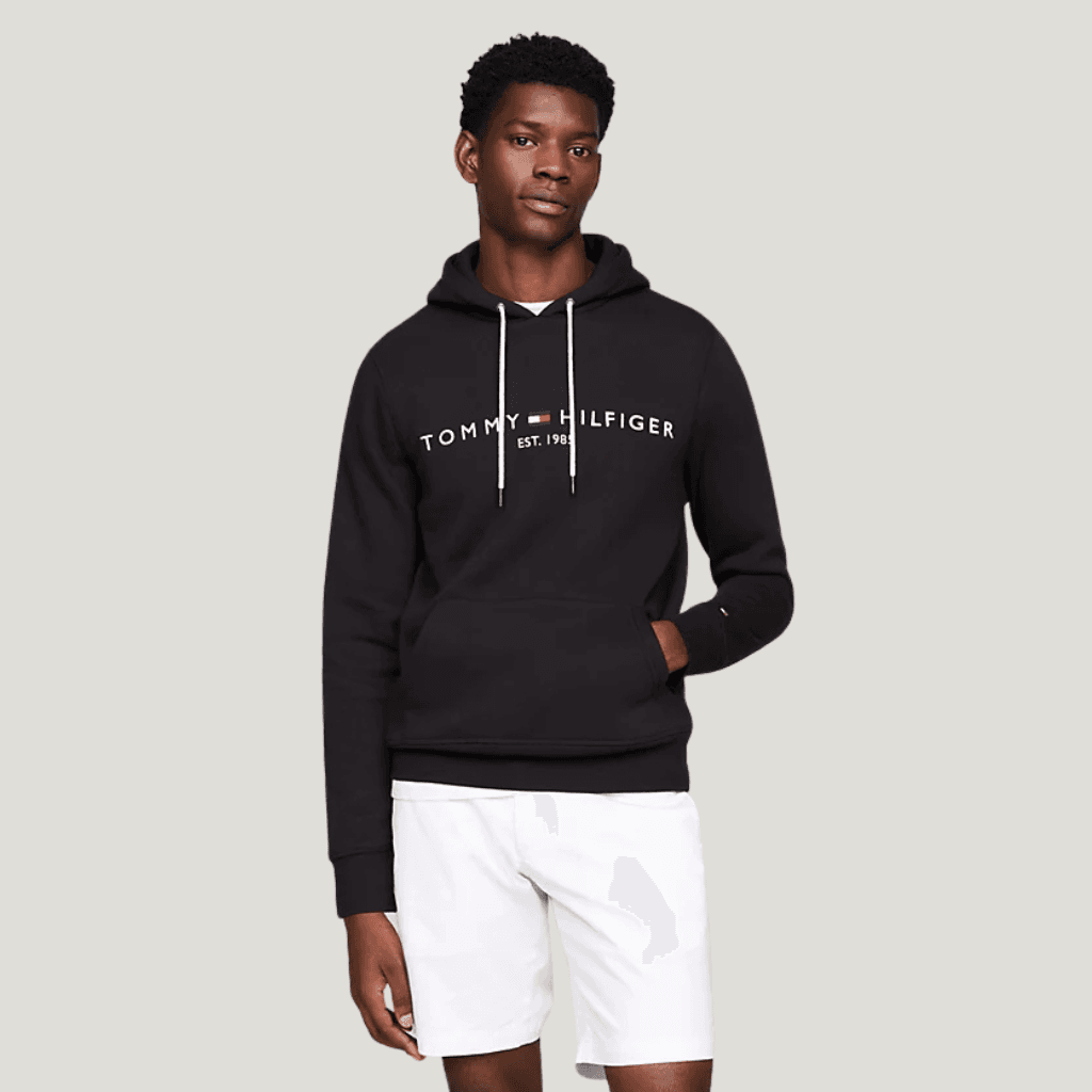 Tommy Hilfiger Core Tommy Logo Hoody Jet Black