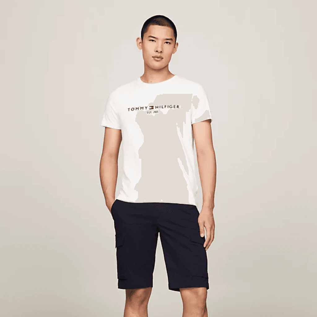 Tommy Hilfiger Core Tommy Logo Tee Snow White