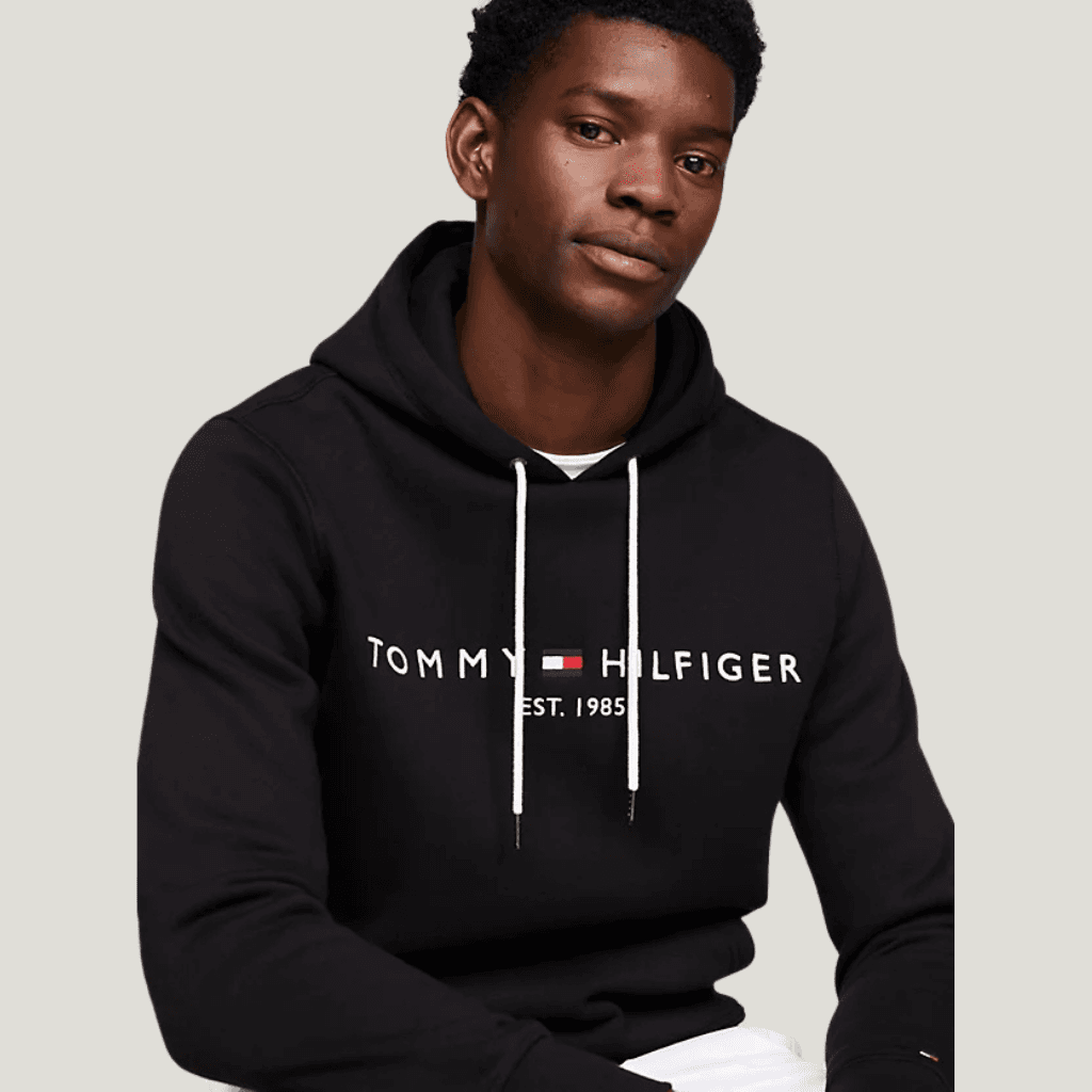 Tommy Hilfiger Core Tommy Logo Hoody Jet Black