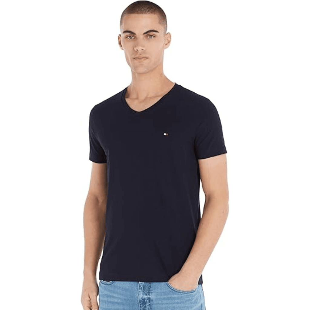 Tommy Hilfiger Core Stretch Slim V-NK Tee Desert Sky