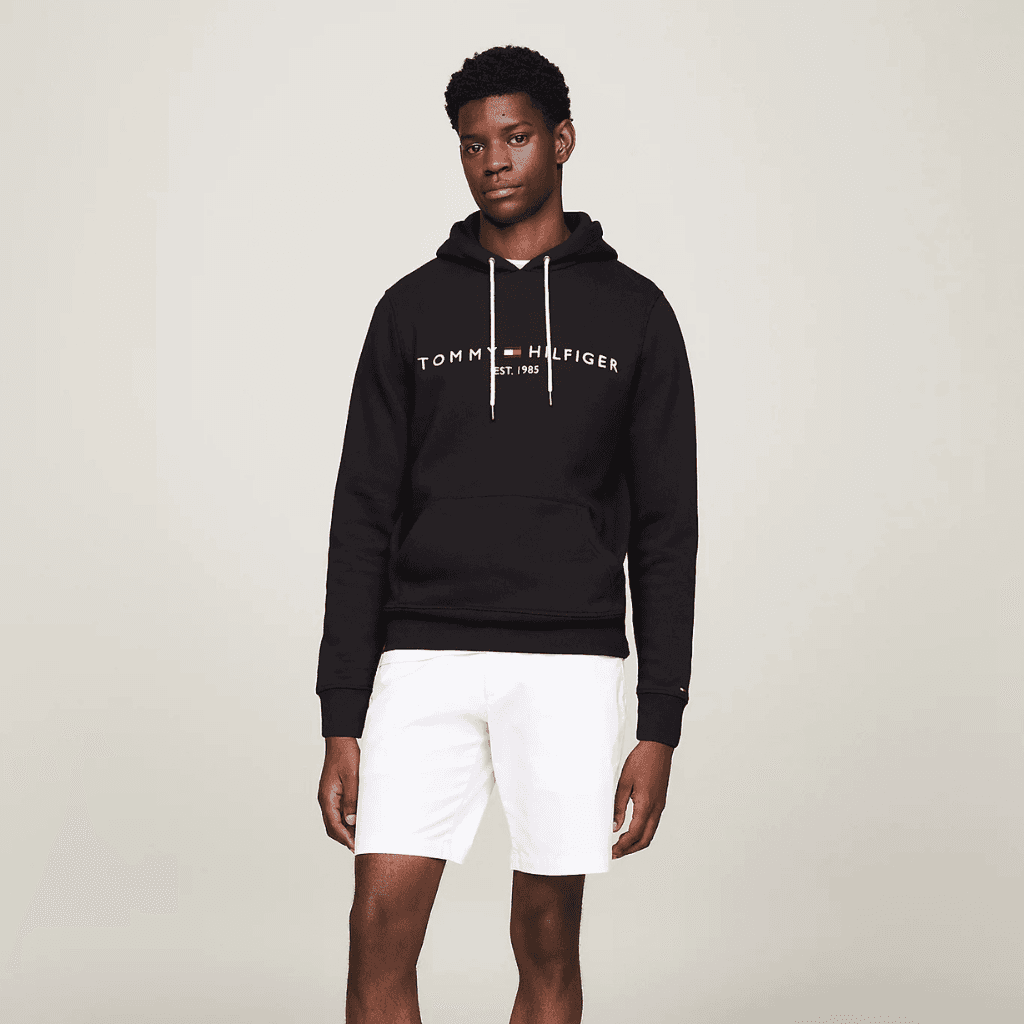 Tommy Hilfiger Core Tommy Logo Hoody Jet Black