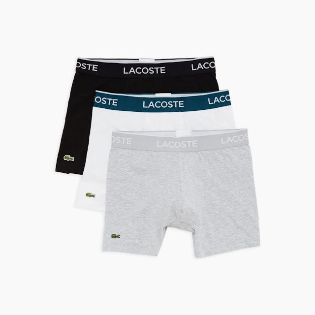Lacoste Casual Stretch Cotton Boxer Briefs 3-Pack