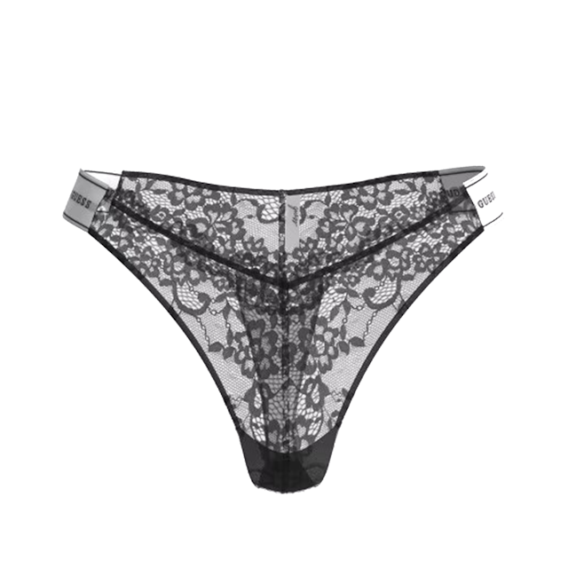 GUESS Belle Lace Thong with Logo